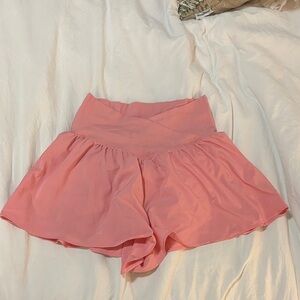High Waist Coral Women's Shorts